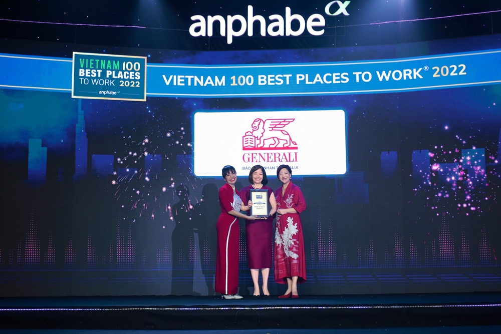 Generali tiếp tục được vinh danh là một trong những nơi làm việc tốt nhất Việt Nam 1 Generali dat top 100 noi lam viec tot nhat VN 2022 2