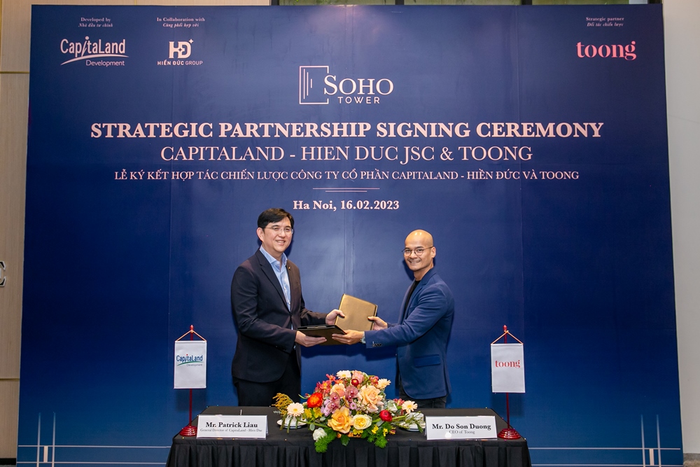 CapitaLand Development hợp tác với Toong phát triển không gian làm việc chung đầu tiên 1 01. CLD da ky bien ban ghi nho hop tac voi Toong de xay dung va van hanh khong gian lam viec chung dau tien tai mot du an SOHO
