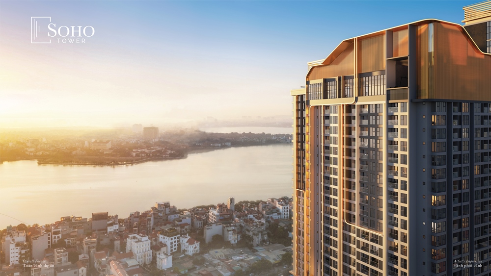 CapitaLand Development hợp tác với Toong phát triển không gian làm việc chung đầu tiên 2 02. Khong gian lam viec chung tai SOHO @ Heritage West Lake co dien tich hon 900m2 va chiem tron tang 5 va 6 cua toa thap 25 tang nay