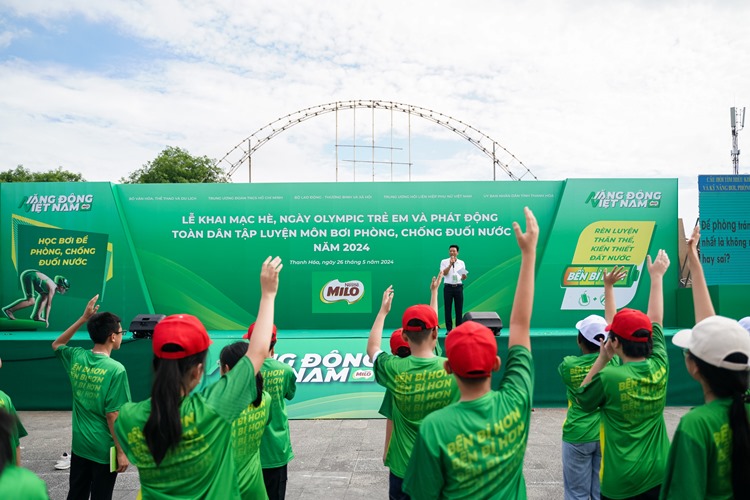 Nestlé MILO đồng hành cùng Lễ phát động toàn dân tập luyện môn bơi phòng, chống đuối nước năm 2024 4 Nestlé MILO