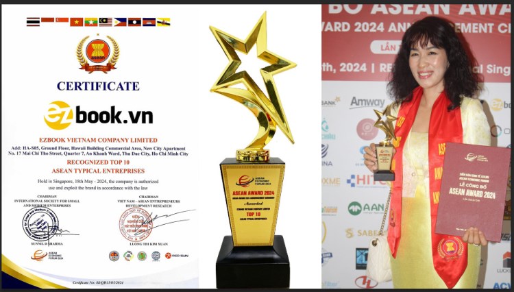 Ezbook.vn nhận giải thưởng Top 10 Doanh nghiệp tiêu biểu ASEAN 2024 5 Ezbook.vn