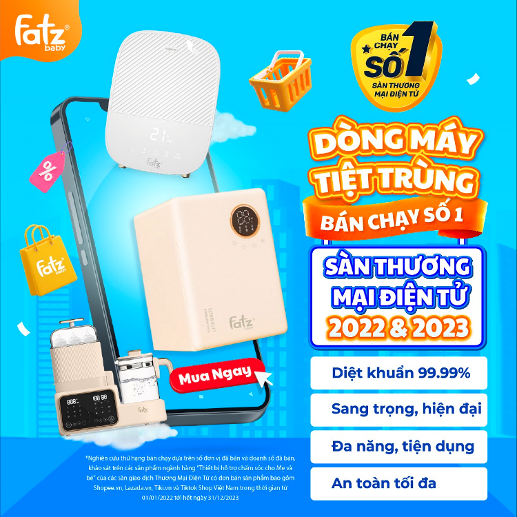 Máy tiệt trùng Fatzbaby có lượt bán tốt trên các sàn TMĐT năm 2022- 2023 4 May tiet trung Fatzbaby B1 4