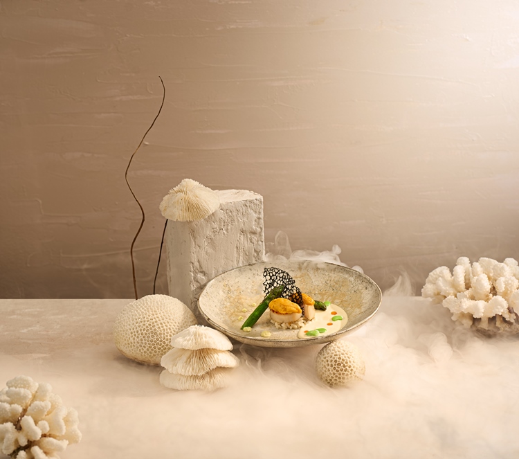 Scallop Teppanyaki Dadacha Bean Sauce Chilly Oil Sea Urchin