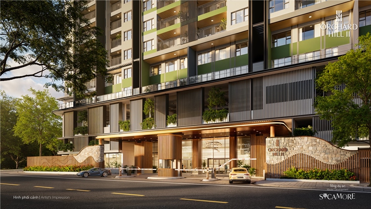 CapitaLand Development giới thiệu phân khu thứ hai Orchard Hill thuộc dự án Sycamore 5 05. Orchard Hill @SYCAMORE Residential Entrance 1