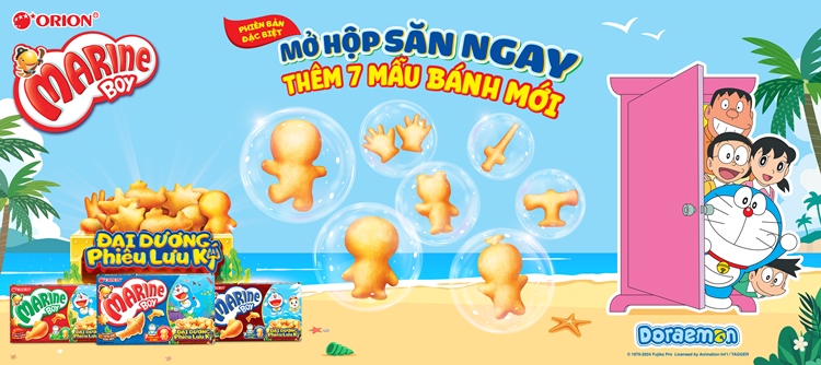 Bánh Marine Boy phiên bản đặc biệt Doraemon – Mở hộp ngay để tham gia trải nghiệm thú vị 1 Marine Boy