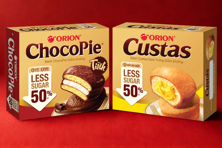 Orion ra mắt dòng sản phẩm “Less sugar - giảm đường” giữ tròn vị ngon 1 Orion ChocoPie Less Sugar Custas Less Sugar 1